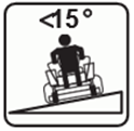 Do not operate on slopes over 15 degrees